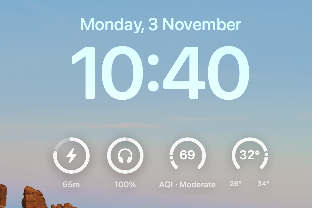Circular lock screen widgets